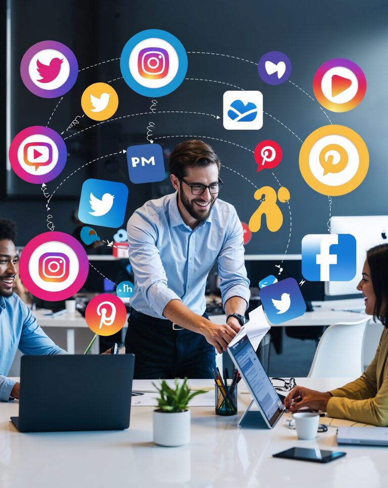 man is standing front wall with facebook it